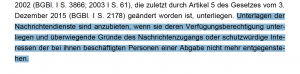 Diese Schutzklausel für den BND schlägt die Bundesregierung in ihrem Gesetzentwurf zur Neuregelung des Bundesarchivrechts vor.