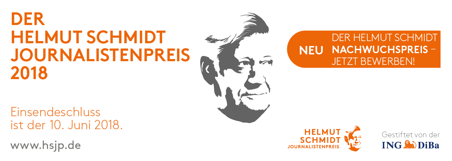 Der Helmut Schmidt Journalistenpreis 2018