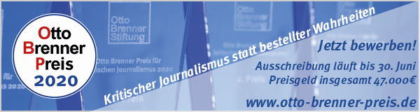 Otto Brenner Preis 2020 Anzeige