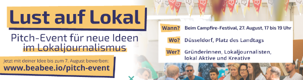 Lust auf Lokal – Pitch-Event für neue Ideen im Lokaljournalismus